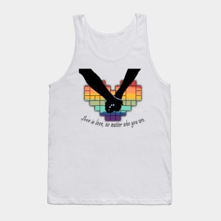 image Proud to support the LGBTQ+ community LGBTQ+ rights are human rights A rainbow of love and acceptance Supporting the LGBTQ+ community is not a political issue Tank Top